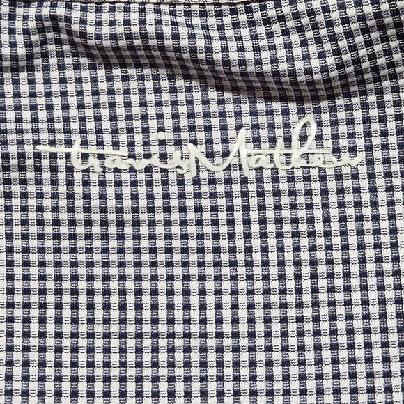 TravisMathew Mens Blue & White Checkered Short Sleeve Polo Shirt Size XL - Picture 8 of 16